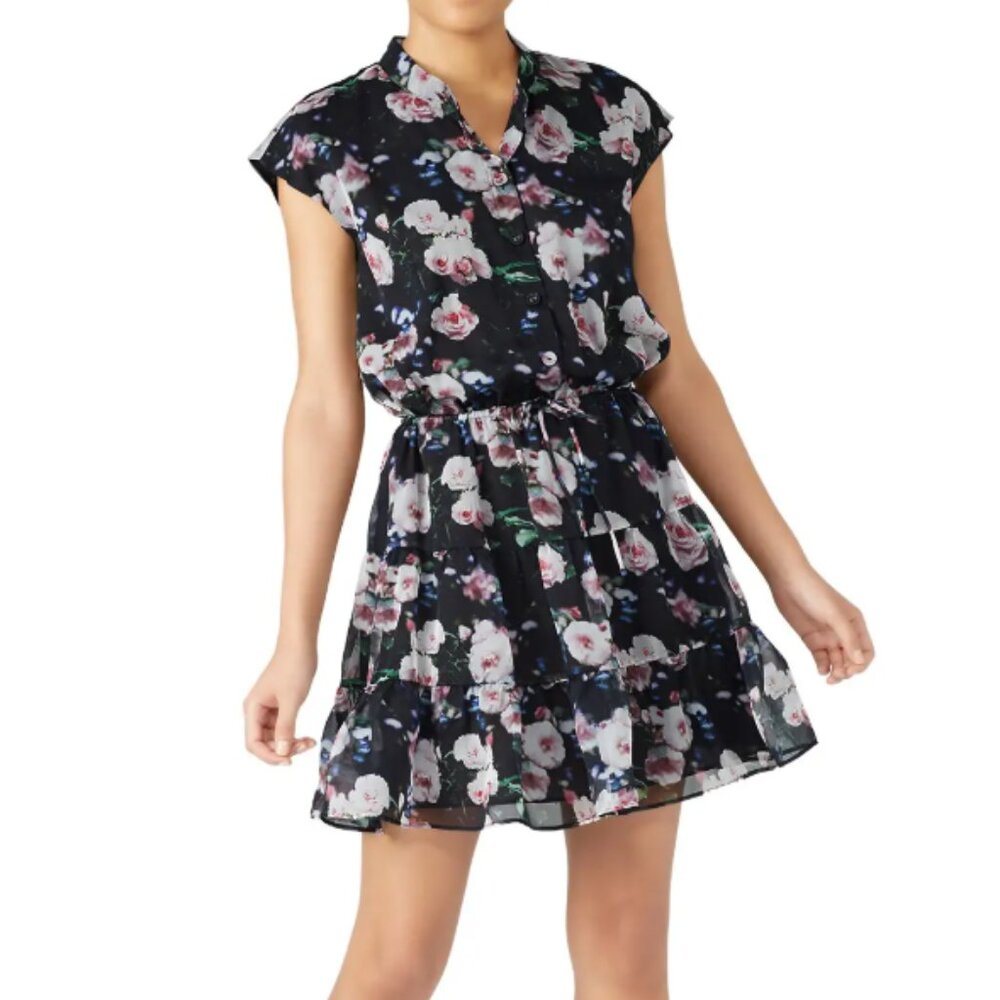 Rebecca Minkoff Black Floral Ollie Dress XS